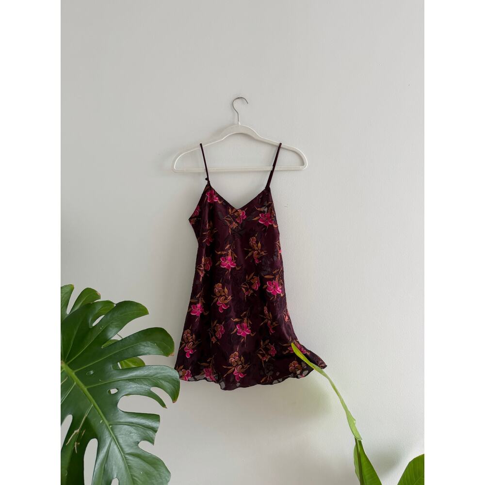 vintage victorias secret floral bow slip | petite